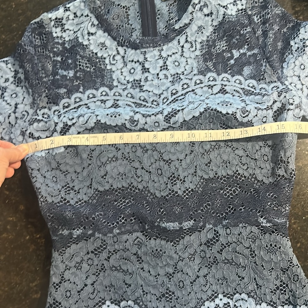 Sandro blue lace mini dress - Picture 11 of 13